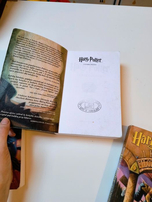 Zestaw książek Harry Potter pierwsze wydanie niepoprawione
