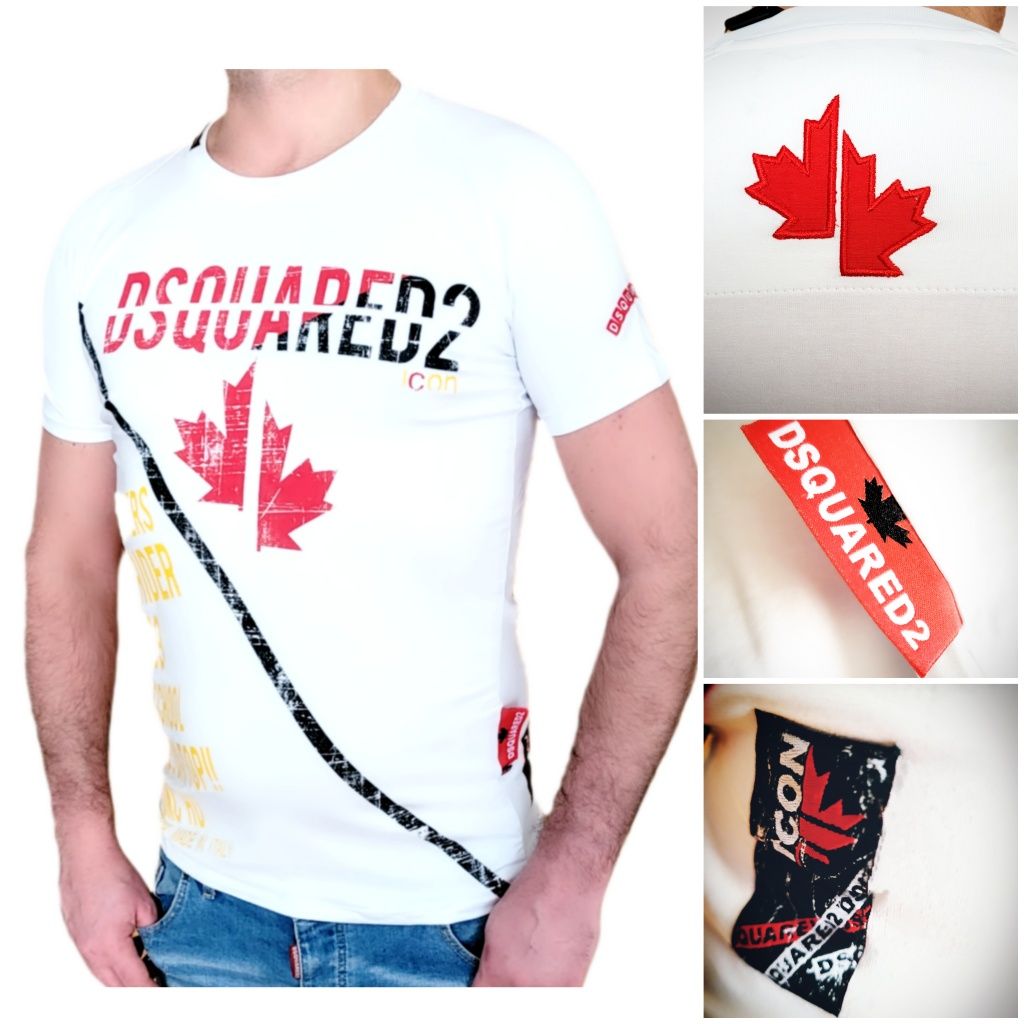 Dsquared2 T-Shirt Koszulka męska DS  Icon  biała
