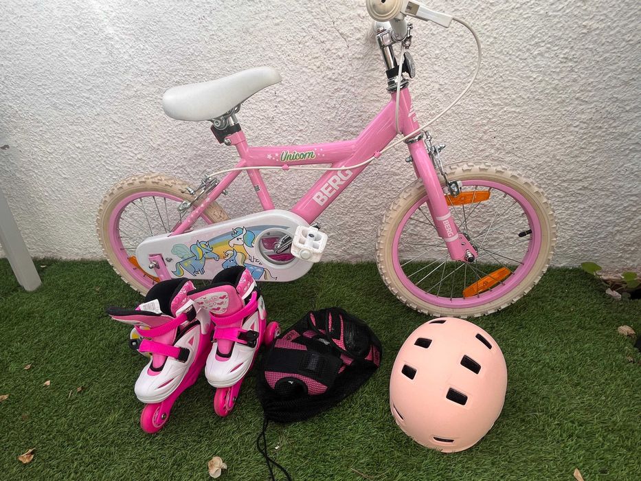 Children's bike and roller blades