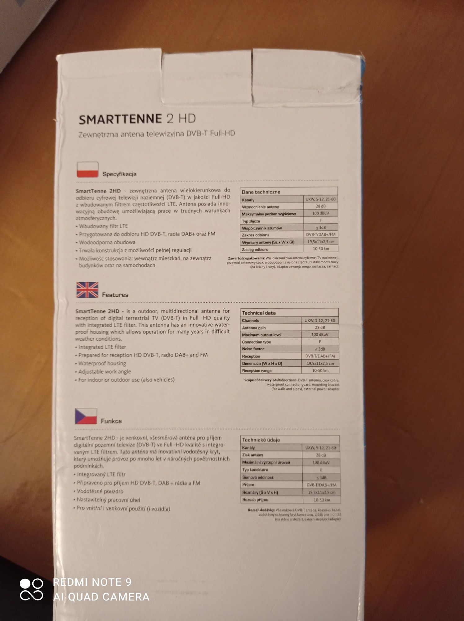 Antena telewizyjna smsrttenne 2HD