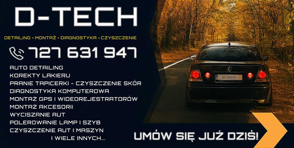 D-TECH Zagnańsk | Detailing, Montaż Elektroniki, Diagnostyka | Kielce