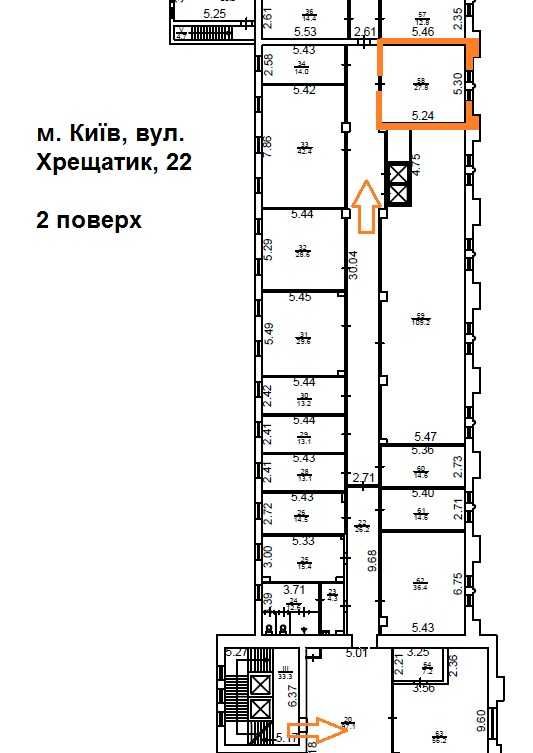 ОРЕНДА- частини приміщення під розміщення офісу, 30,6 кв.м. в м. Київ!