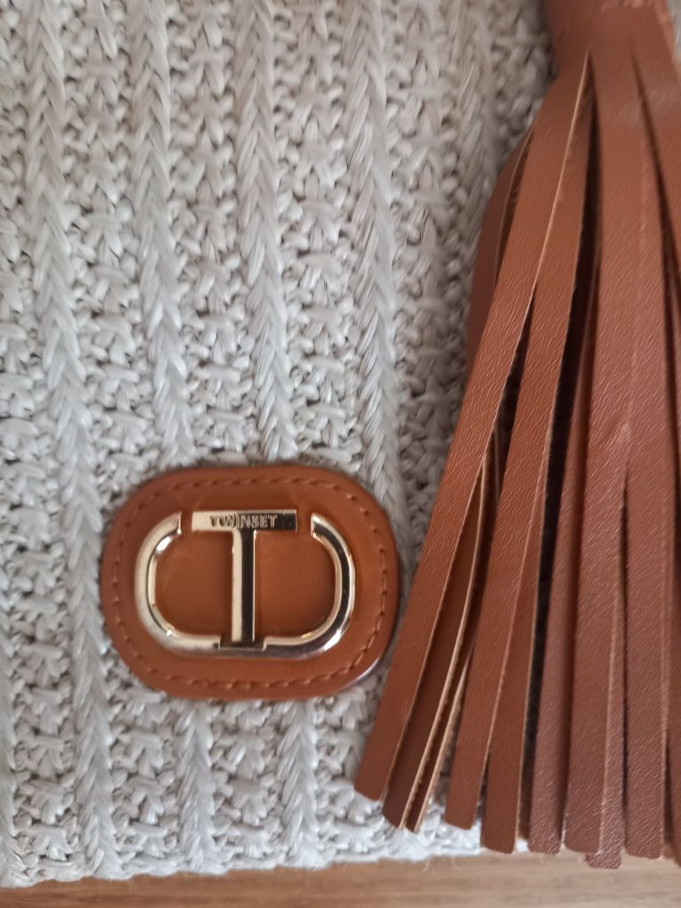 Mala(TwinSet)Pele Serapilheira bege