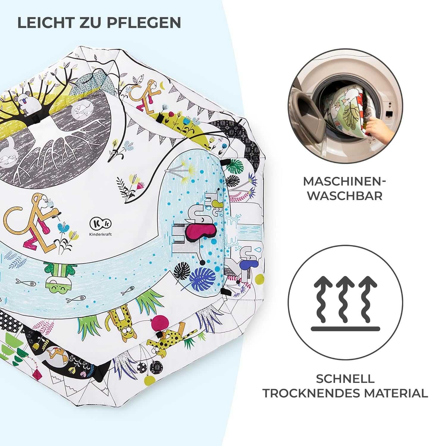 Kinderkraft SMARTPLAY Mata do Edukacyjna, 0 - 2 lata, Wielokolorowa
