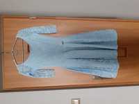 Sukienka koronkowa błękitna, rozmiar S