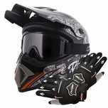Kask Md-905 Tatan Czarny S + Rękawice + Gogle