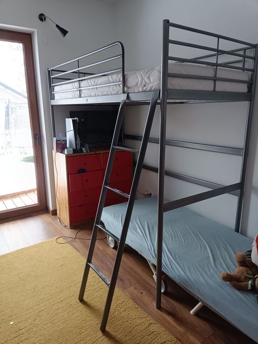 Łóżko na antresoli piętrowe SVARTA IKEA 90x200