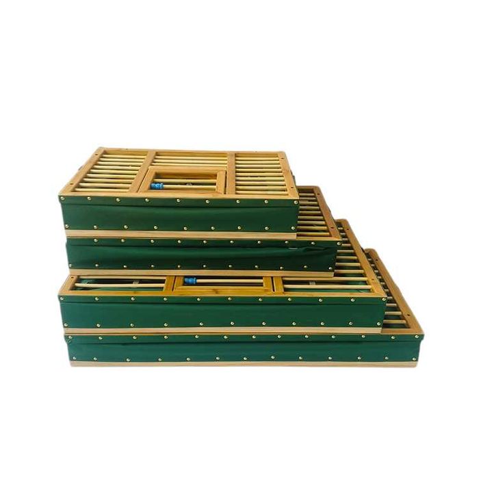 Kosz transportowy dla gołębi składany 80 X 42 X 23 CM duży zielony