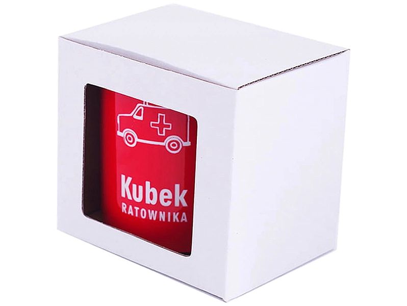 Kubek RESCUE POLAND Ratownictwo Medyczne 300 ml KNO2 czerwony
