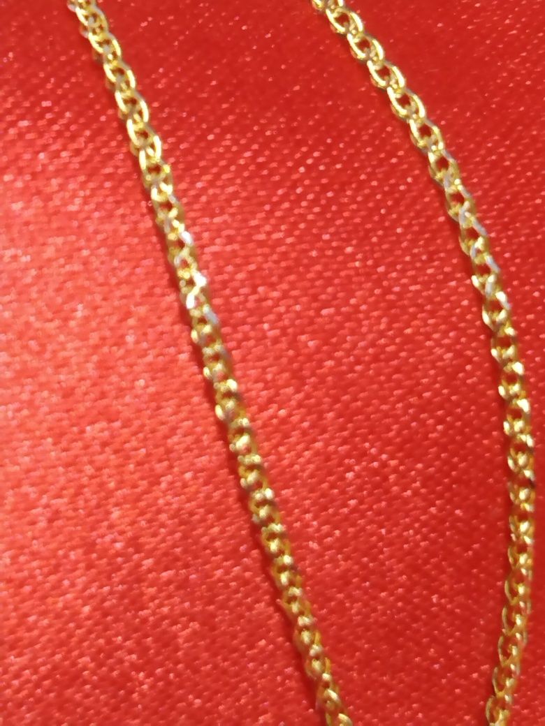 Złoty łańcuszek, złoto 585, 45 cm