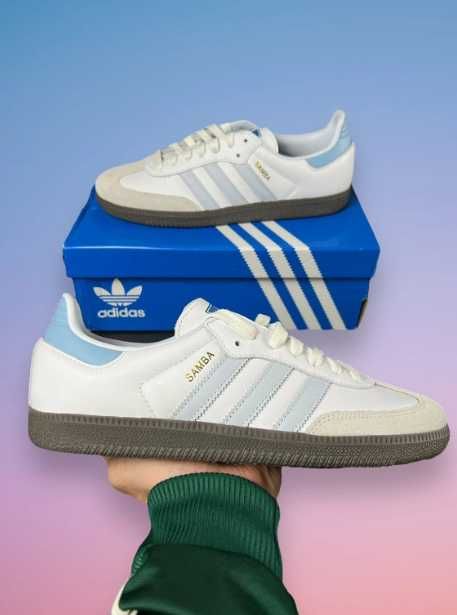 Adidas Samba White Halo Blue T. Eu 39 1/3