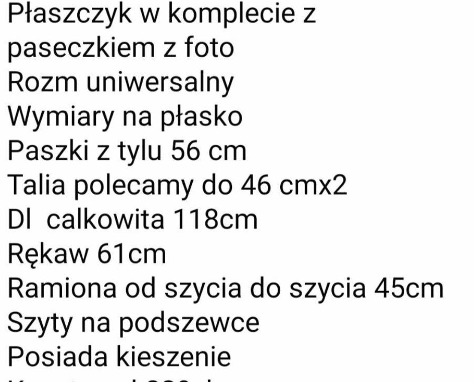 Nowy płaszcz camelowy M/L uniwersalny