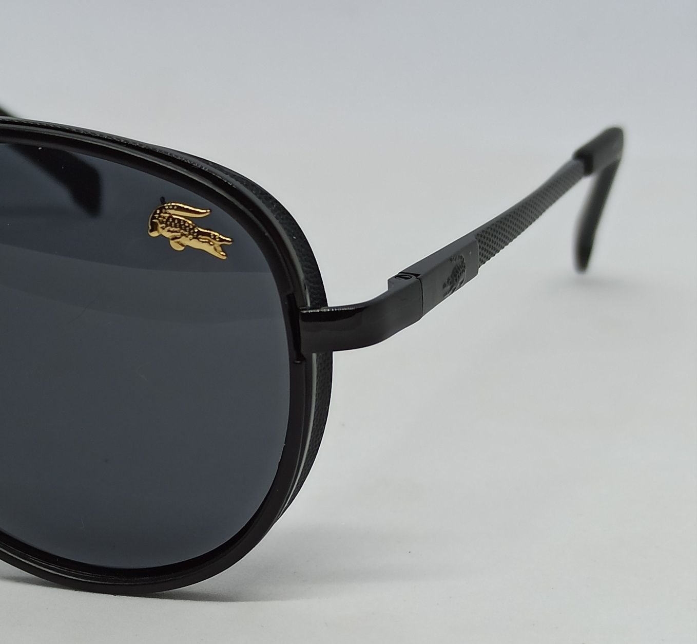 Lacoste очки мужские капли черные в черной оправе дужки на флексах