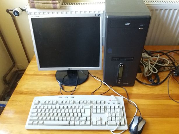 ZESTAW Komputer PC +monitor +klawiatura + mysz + kable