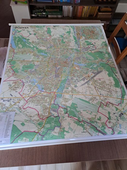 POZNAŃ  mapa ścienna 1:20000