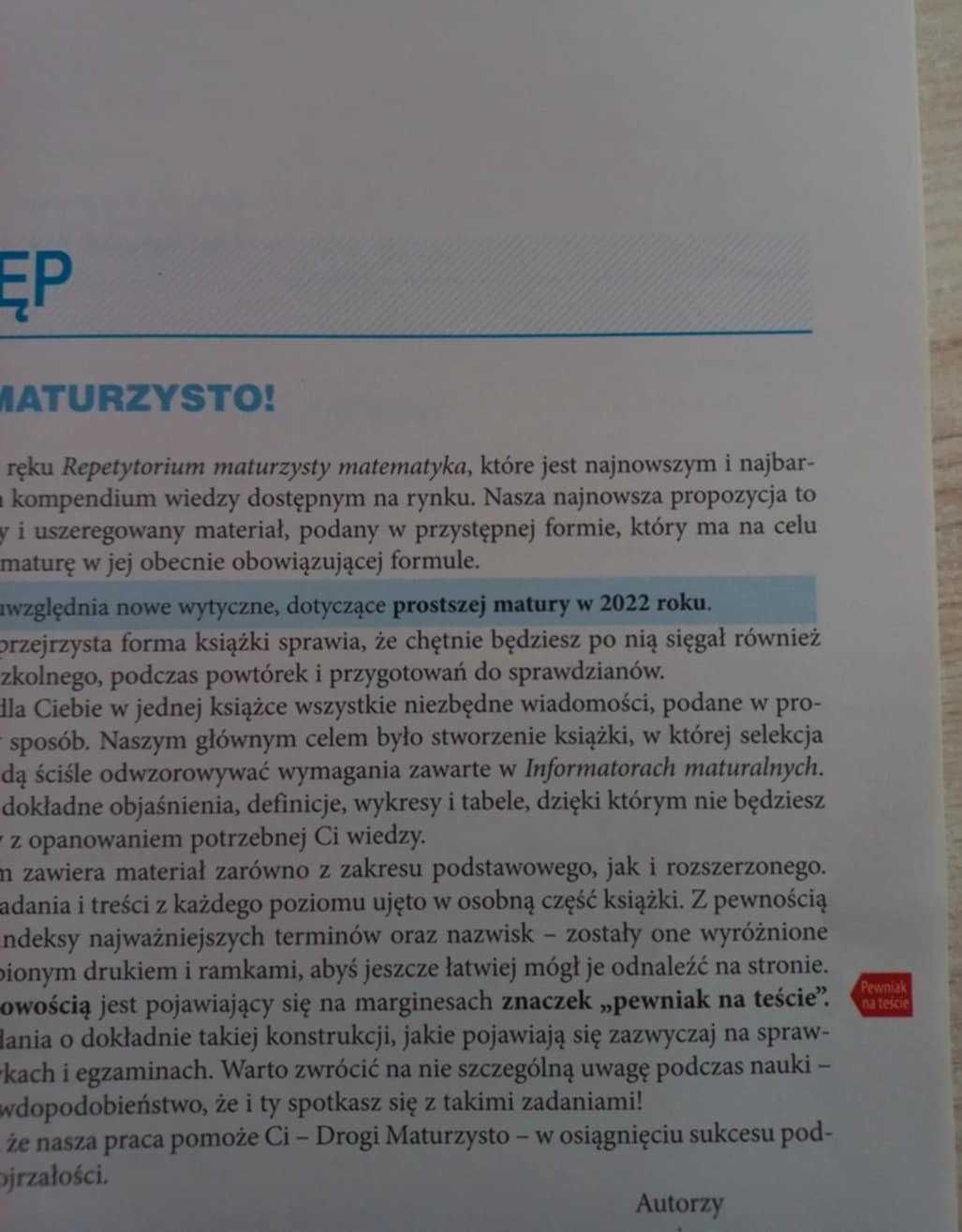 Repetytorium z matematyki do matury
