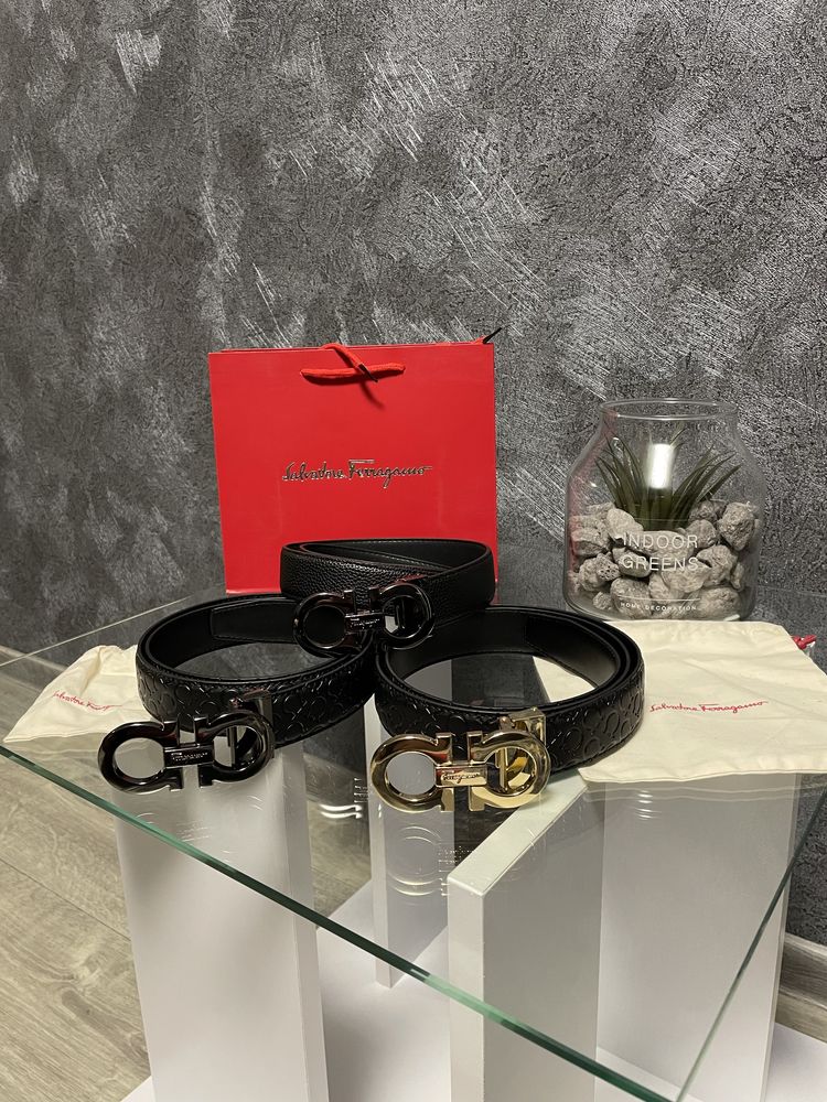 Мужской ремень пояс salvatore ferragamo