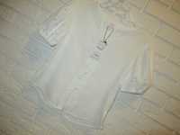 Biała bluzka Zara z haftem dla dziewczynki  rozm. 164