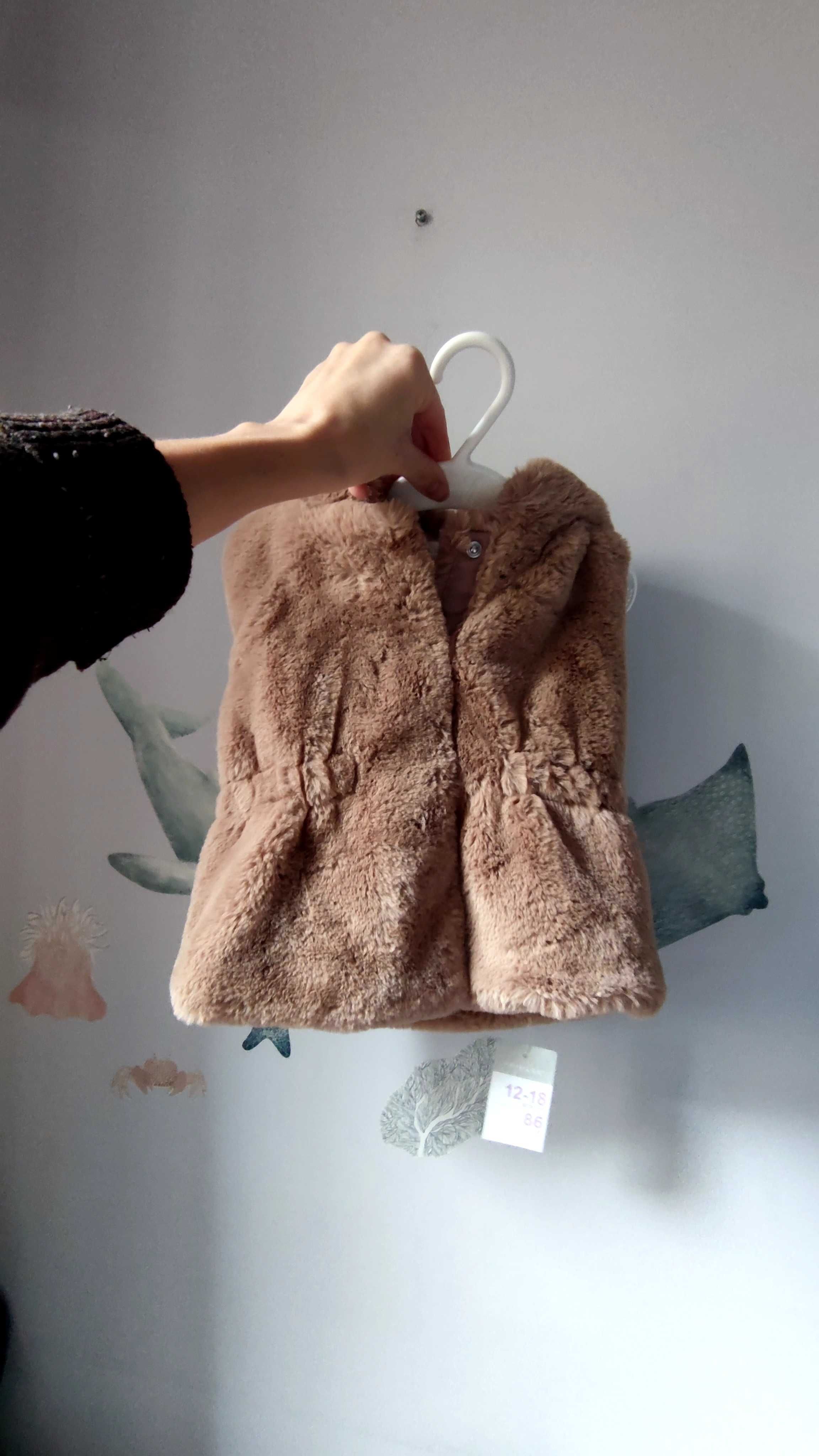 Bezrękawnik futerko, kamizelka futerko,futerko, kamizelka miś, Primark