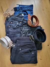 Damskie jeansy / spodnie roz. 40, 4 sztuki, skinny + 6 bluzek