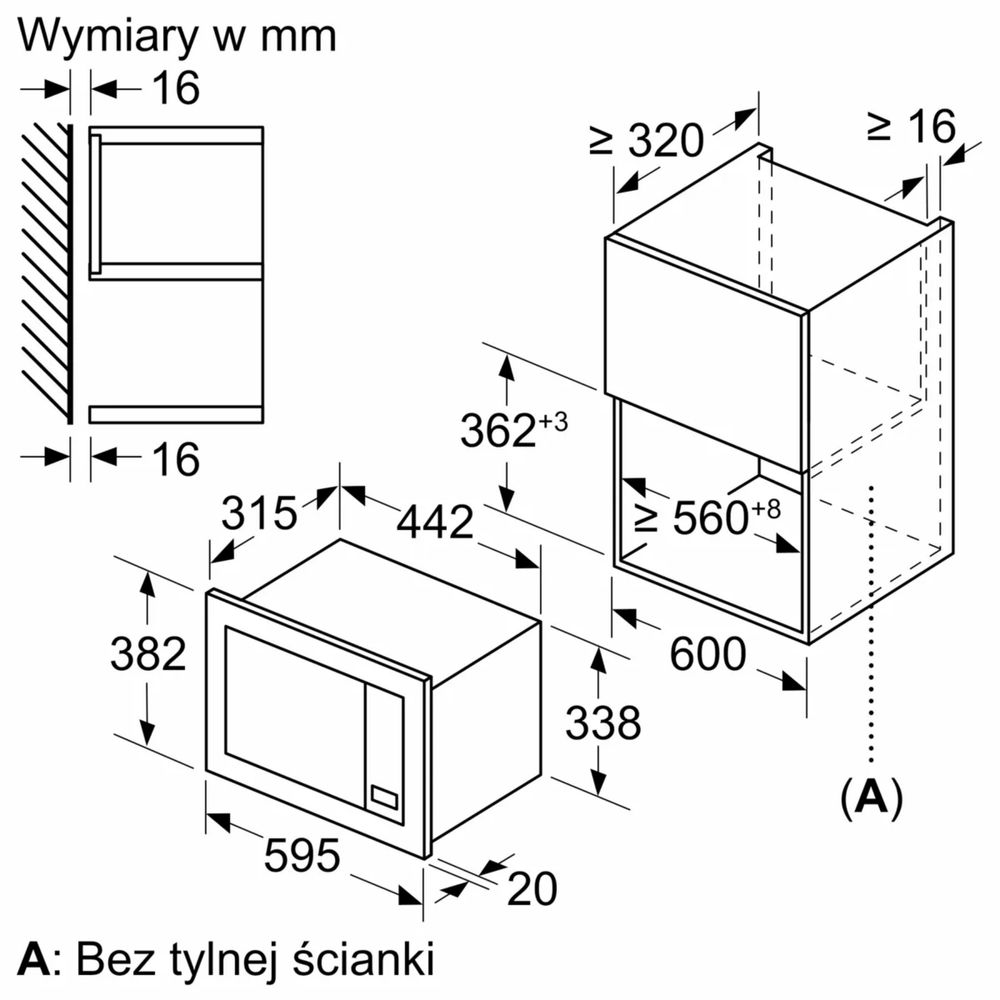 Mikrofalówka do zabudowy Bosch BFL623MB3/01