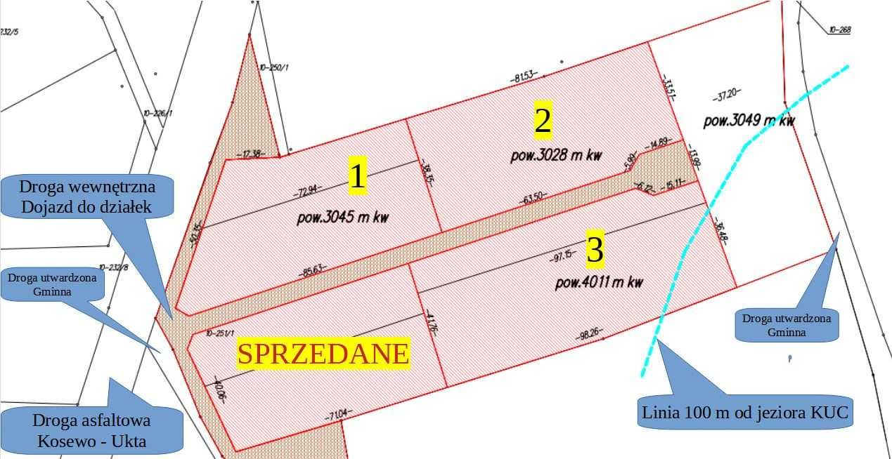 Działki budowlane - bez pośredników, Kosewo, gmina Mrągowo