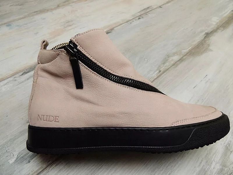 Nude Footwear Sneakers Zip Shoes Trampki Premium Skórzane