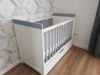 Łóżeczko niemowlęce PlusBaby CLASSIC 120x60 szare+szuflada na pościel