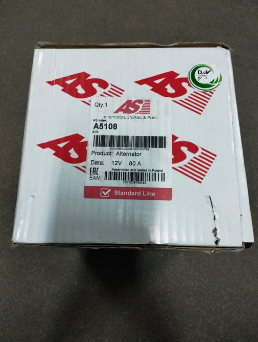 Alternator citroen c3, Peugeot 207, 1,4 benzyna nowy 12V 80A