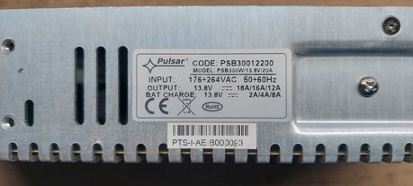 Zasilacz buforowy Pulsar PSB300W   13,8V 20A
