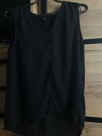 Czarna bluzka bez rękawów Vero Moda
