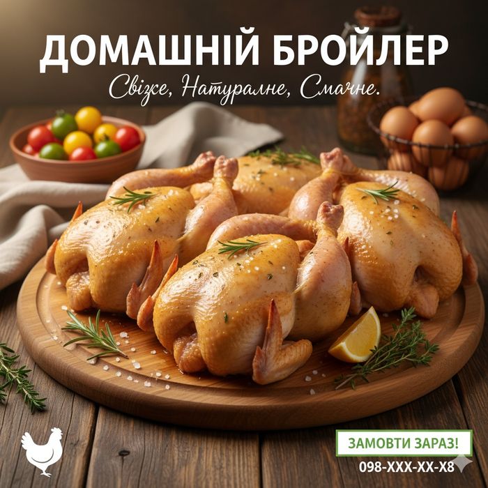 Продам тушки домашнього бройлера