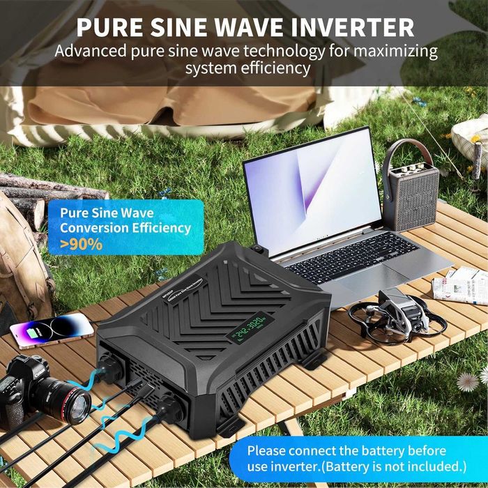 DATOUBOSS przetwornica 12V 220V czysta fala sinusoidalna 2000W / 4000W