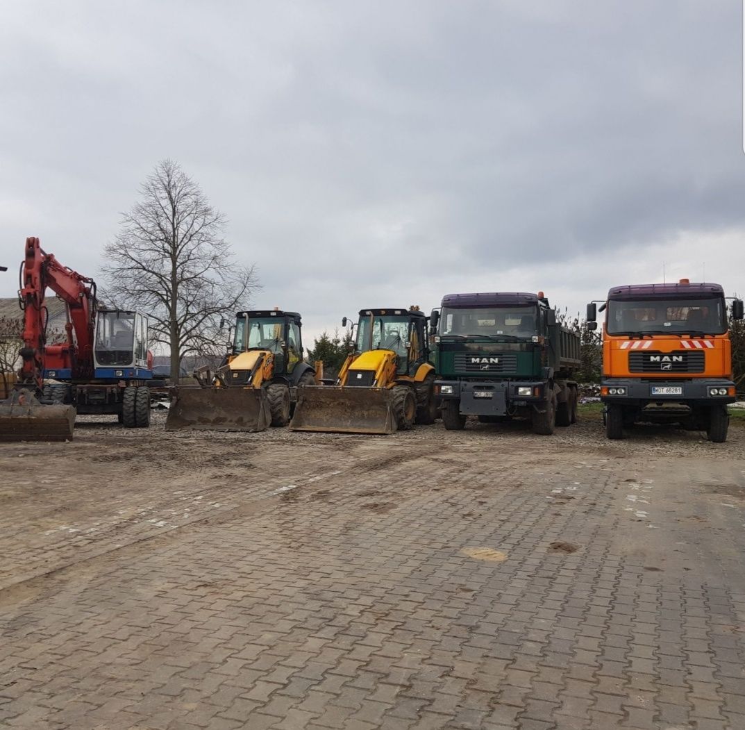 Roboty Ziemne(Koparkoładowarka,Koparka kołowa obrotowa Transport )