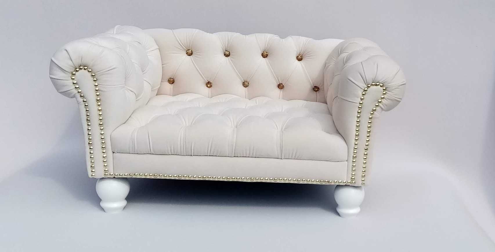 Legowisko sofa kanapa Chesterfield glamour dla psa kota 80 kolorów