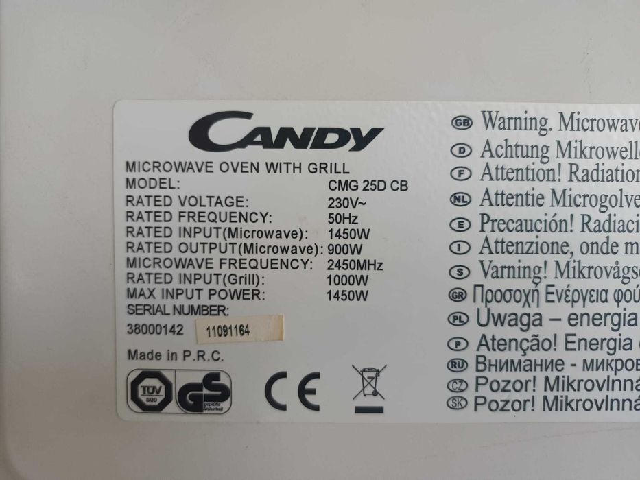 Micro Ondas Grill Candy CMG 25D CB