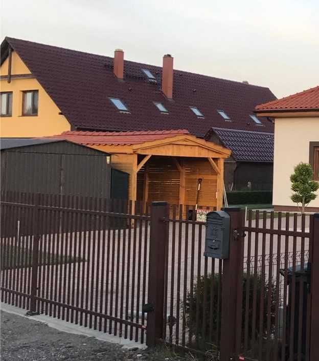 Wiata drewniana  (carport) 5,8mx4m z drewna impregnowanego/używana
