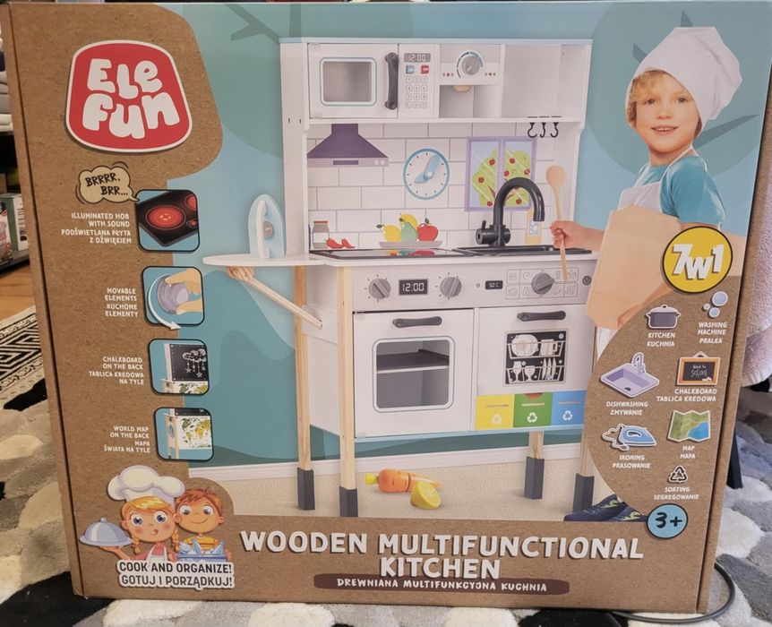 Drewniana kuchnia dla dzieci elefun