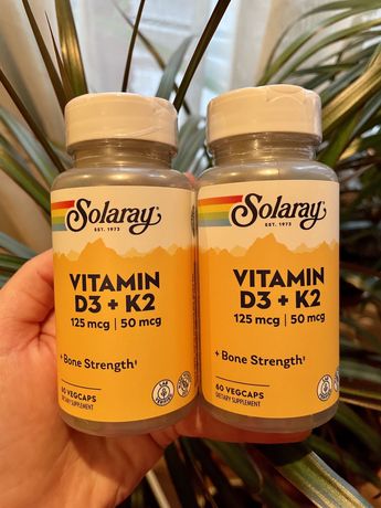 Витамин D3+K2 (вітамін д) Solaray IHERB
