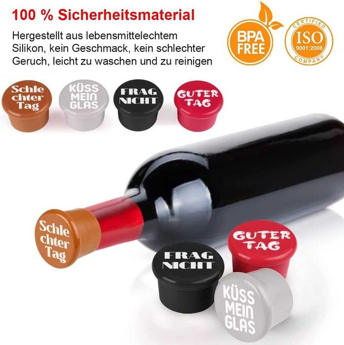 Silikonowe Korki do Wina SURDOCA na prezent Walentynki  s432