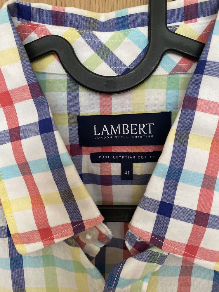 Koszula Lambert 41 bawełna egipska taliowana w kratę