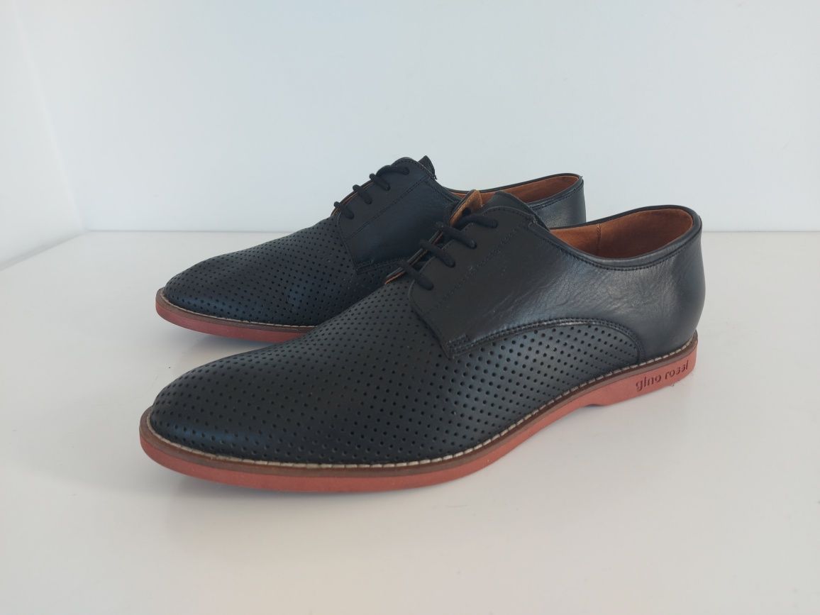 Buty męskie skórzane Gino Rossi w rozmiarze 42
