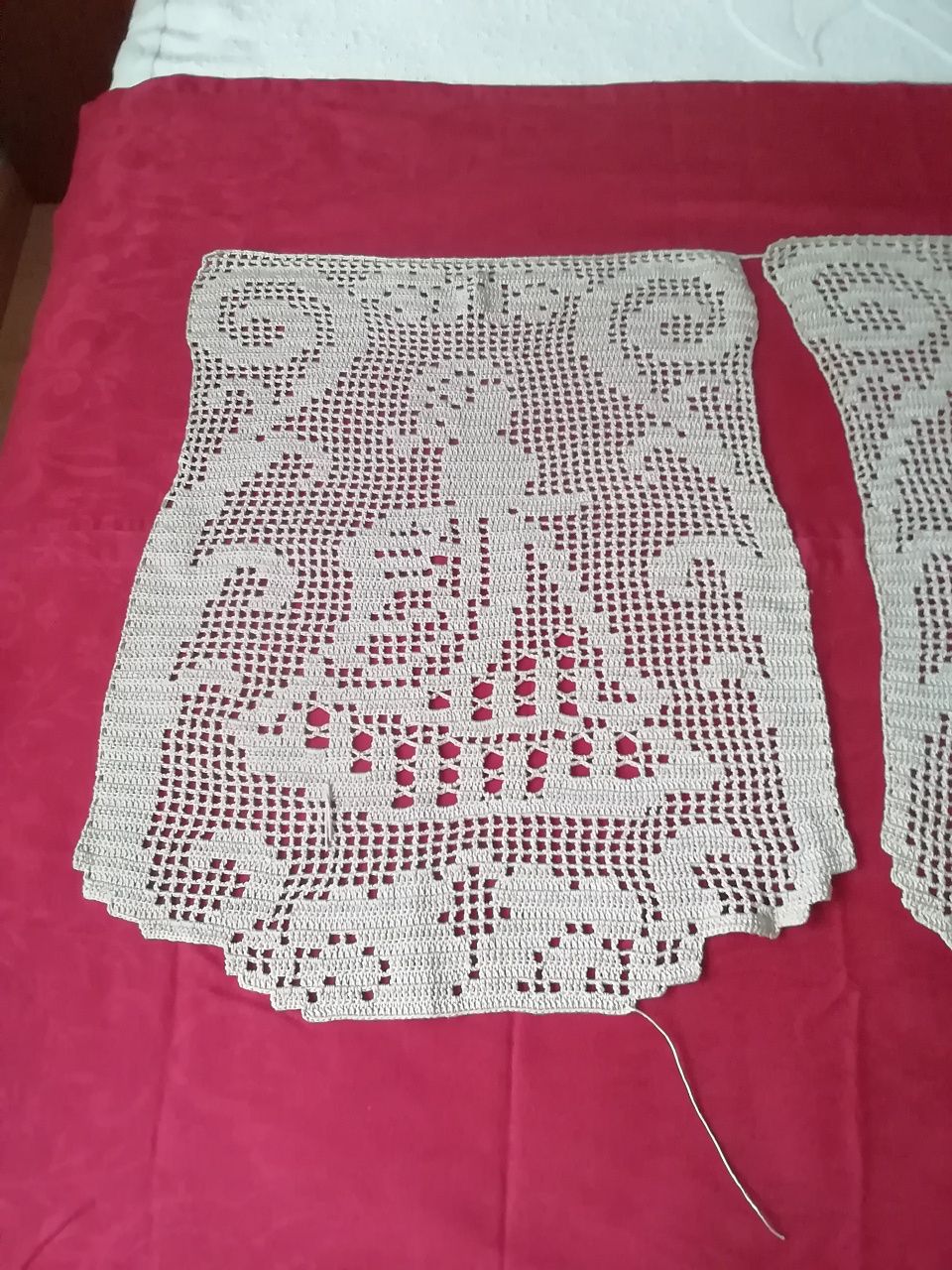 Conjunto de naperons para sofá, antigos