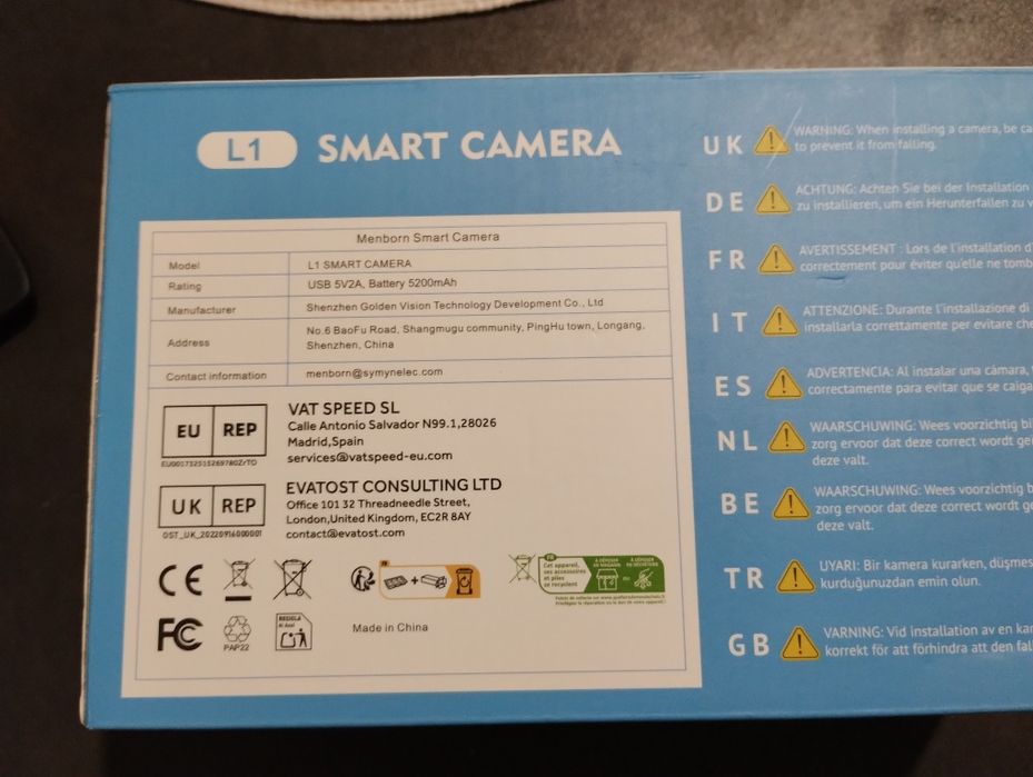 Kamera wifi , solarna , 2k , z panelem solarnym