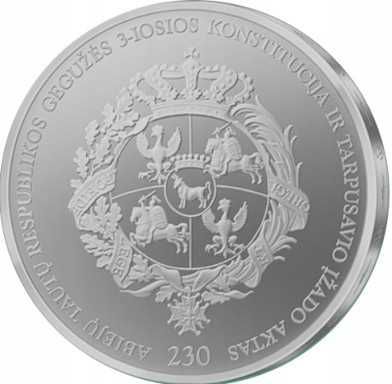 50 zł + 20 euro 230 rocznica Konstytucji 3 Maja Polska Litwa