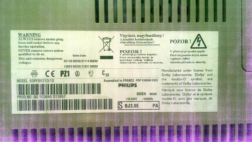 Плазменный телевизор Philips 50PF9631D/10