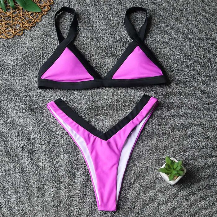 Bikini Stringi Damski Damski Strój Kąpielowy Kostium Dwuczęściowy M