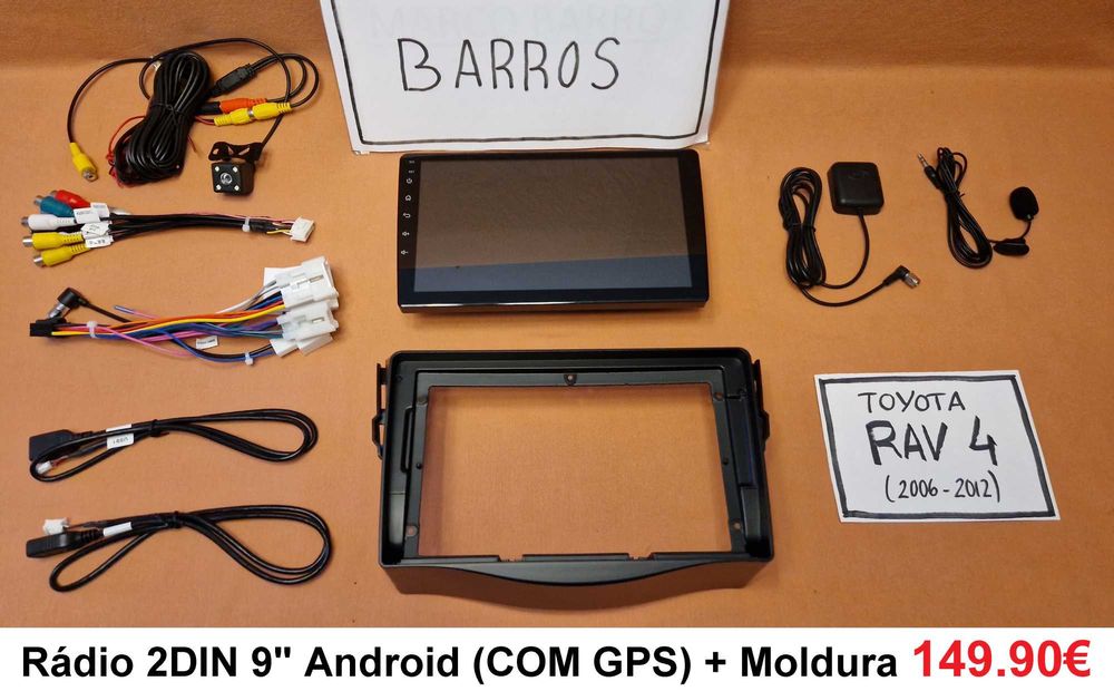 (NOVO) Rádio 2DIN Toyota • RAV4 • (1994 a 2012) • Android GPS