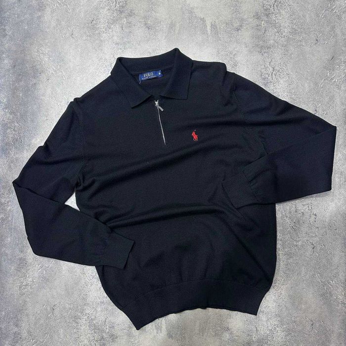 Чоловічий класичний свтішот З Коміром Напівзамок Поло)