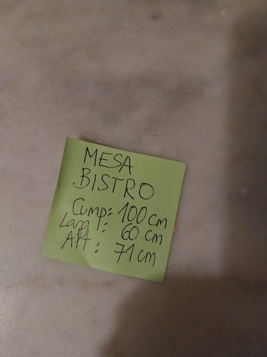 Mesa bistro ferro e mármore